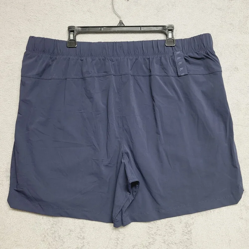 Fabletics Fundamental Short Mens 2X Blue Lined Athletic Wear Pull On Stretch Gym